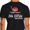 Camiseta - Jiu-Jitsu - Homenagem Espada Samurai Lutadores no Combate Costas Preto