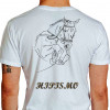 Camiseta - Hipismo - Cavalos de Salto Alta Qualidade Competição Costas Branca