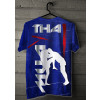 Camiseta - Muay Thai - Joelhada no Peito Costas Azul