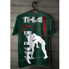 Camiseta - Muay Thai - Joelhada no Peito Costas Verde