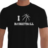 Camiseta - Basquete - I Love Basketball Preta