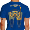 Camiseta - Mergulho - Mergulho Livre Apneia Nadadeiras e Máscara - azul