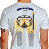 Camiseta - Mergulho - Mergulho Livre Apneia Nadadeiras e Máscara - branca