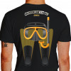 Camiseta - Mergulho - Mergulho Livre Apneia Nadadeiras e Máscara -preta