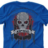Camiseta - Tiro Esportivo - Estampa Armas Caveira IPSC Efeito Riscado International Practical Shooting Confederation Costas Azul