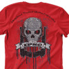 Camiseta - Tiro Esportivo - Estampa Armas Caveira IPSC Efeito Riscado International Practical Shooting Confederation Costas Vermelha