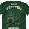 Camiseta - Muay Thai - Referência ao Mestre  Wai Kru Thailand Tigre Costas Verde