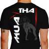 Camiseta - Muay Thai - Joelhada no Peito Lisa Costas Preto