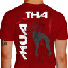 Camiseta - Muay Thai - Joelhada no Peito Lisa Costas Vermelha