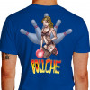Camiseta - Boliche - Mullher Sensual Jogadora de Lingerie Costas Azul