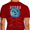 Camiseta - Mergulho - Melhores Lugares do Brasil para Mergulhar - vermelha