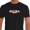 Camiseta - Mergulho - Tubarão Cor Bandeira Mergulhadores Submersos Cilindro Scuba Diving 