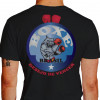 Camiseta - Boxe - Mascote Lutador Dando um Gancho Desejo de Vencer Costas Preta