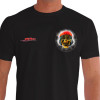 Camiseta - Air Race - Piloto Caveira Hélice Girando Alta Velocidade Capacete Tribal Fogo Lisa Frente