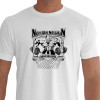 Camiseta Monster No Pain Musculação - branca