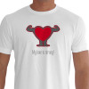 Camiseta My Love Musculacao - branca
