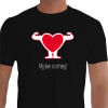 Camiseta My Love Musculacao - preta
