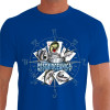 Camiseta - Pesca Esportiva - Pontos Cardeais 6 Cartas Ases Tops Peixes Pesca Oceânica - AZUL
