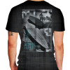 Camiseta - Skate - Skatista Andando na Orla do Rio de Janeiro Skt Downhill Live the Moment Costas Preta