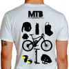camiseta parts mountain bike - branca