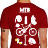 camiseta parts mountain bike - vermelha