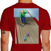 Camiseta - Bocha - Jogador Lançando Bola Costas Vermelha