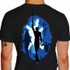 Camiseta - Pesca Submarina - Mergulhador Livre Praticando Caça Sub Tubarão, Tartaruga e Peixe Efeito Água do Mar - preto