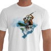 Camiseta - Pesca Submarina - Poseidon Deus do Mar Caçada Sub Peixes Mapa do Brasil Mar