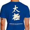 Kanji Duas Cores Meditação em Movimento Praticante Postura  - azul