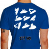 Camiseta - Jet Ski - Diversas Manobras Modalidades e Categorias Wave Blaster Stand Up Costas Azul