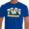 Camiseta - Pesca Esportiva - Pescaria Pesca de Rio 4 Cartas Ases Tops Peixes - azul