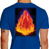 Camiseta - Boliche - Pinos Efeito Fogo Costas Azul