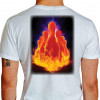 Camiseta - Boliche - Pinos Efeito Fogo Costas Branca