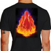 Camiseta - Boliche - Pinos Efeito Fogo Costas Preta