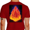 Camiseta - Boliche - Pinos Efeito Fogo Costas Vermelha