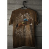 Camiseta - Hipismo - Prova de Salto Equitação Cavaleiro Salto Costas Marrom Cabide