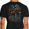 Camiseta - Hipismo - Diversos Saltos Cavaleiros Obstáculos Costas Preta