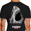 Camiseta - Mergulho - Tubarão Branco Ataque Mergulho - PRETO