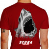 Camiseta - Mergulho - Tubarão Branco Ataque Mergulho - vermelha