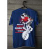 Camiseta - Spinning - Aluno Pedalando na Aula Frase Disciplina é Ponte que Liga Nossos Sonhos as Nossas Realizações Costas Azul
