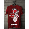 Camiseta - Spinning - Aluno Pedalando na Aula Frase Disciplina é Ponte que Liga Nossos Sonhos as Nossas Realizações Costas Vermelha