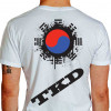 Símbolo da Coréia do Sul TKD Kanji Chute Tuit Tchagui - branca