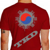 Símbolo da Coréia do Sul TKD Kanji Chute Tuit Tchagui - vermelha