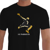 Camiseta - Parkour - Atleta Salto Rápido e Ágil Speed Vault - PRETA