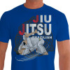 Camiseta - Jiu-Jitsu - Velocidade Triângulo Fundo Maori Lisa Frente Azul