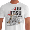 Camiseta - Jiu-Jitsu - Velocidade Triângulo Fundo Maori Lisa Frente Branca