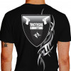 Camiseta - Tiro Esportivo - Tribal Brasão Duas Armas Glock Mira Tactical Shooting Costas Preta