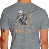 Camiseta - Tiro Esportivo - Atirador Carabina Mira Stay on Target Costas Cinza