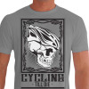Camiseta - Ciclismo - Estampa Caveira Capacete Ciclista Cycling Till Die Frente Cinza