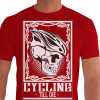 Camiseta - Ciclismo - Estampa Caveira Capacete Ciclista Cycling Till Die Frente Vermelha